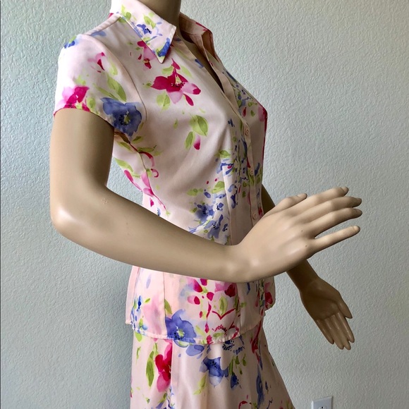 2 piece Annex set - bottom down blouse and skirt - Picture 2 of 8